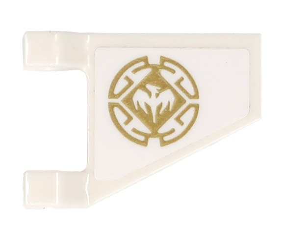 Flag 2 x 2 Trapezoid with Gold Dragon Circle Pattern on Both Sides (Stickers) - Set 70655