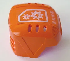 Sports Hockey Helmet with 2 White Gears Pattern (Sticker) - Set 7708