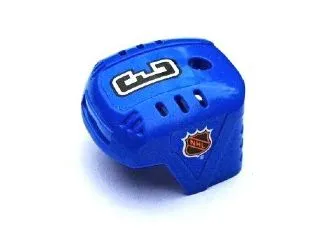 Sports Hockey Helmet with NHL Logo Both Sides and Black Number 3 Pattern (Stickers) - Set 3542