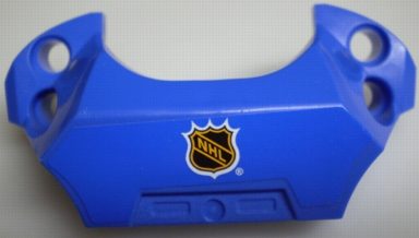 Sports Hockey Chest Protector with NHL Logo on Blue Background Pattern (Sticker) - Set 3542