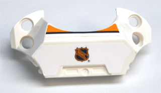 Sports Hockey Chest Protector with NHL Logo and Black, Orange, White Stripes Pattern (Stickers) - Set 3541