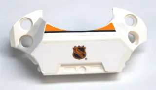 Sports Hockey Chest Protector with NHL Logo and Black, Orange, White Stripes Pattern (Stickers) - Set 3541