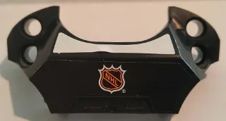 Sports Hockey Chest Protector with NHL Logo on Black Background and White Stripe Pattern (Stickers) - Set 3543