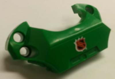 Sports Hockey Chest Protector with NHL Logo on Green Background Pattern (Sticker) - Set 3544