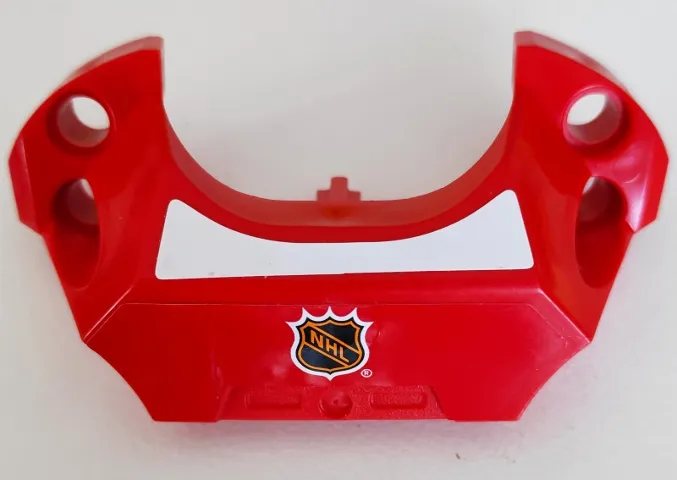 Sports Hockey Chest Protector with NHL Logo on Red Background and White Stripe Pattern (Stickers) - Set 3540