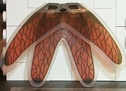 Minifigure Wings Insect Collapsed with Neck Holes with SW Geonosian Pattern