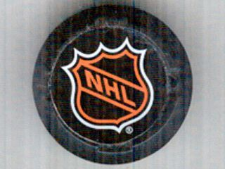 Sports Hockey Puck, Large with NHL Logo Pattern (Sticker) - Sets 3540 / 3541 / 3542 / 3543 / 3544 / 3545