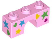 Arch 1 x 3 with Stars and Hearts Pattern