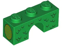 Arch 1 x 3 with Scales and Lime Oval with Stripes Pattern