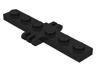 Hinge Plate 1 x 6 with 2 and 3 Fingers On Sides