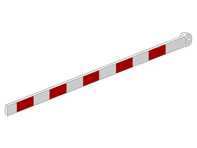 Train Level Crossing Gate Type 2, Crossbar with Red Stripes Pattern