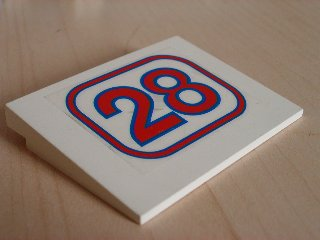 Slope 10 6 x 8 with '28' Pattern (Sticker) - Set 5521