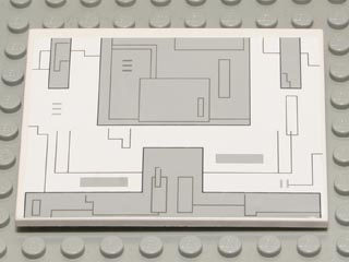 Slope 10 6 x 8 with SW Gunship Wing Panel Pattern (Sticker) - Set 7163