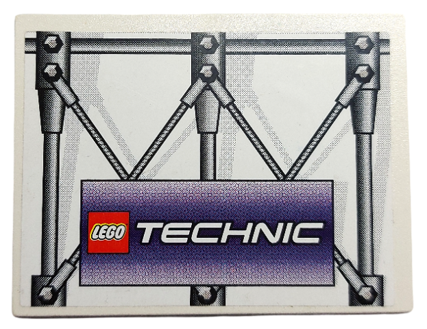 Slope 10 6 x 8 with Girders and LEGO TECHNIC Logo Pattern (Sticker) - Set 3403