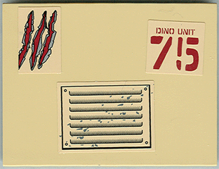 Slope 10 6 x 8 with Dino Unit 75 Hood Pattern (Stickers) - Sets 7296 / 7475