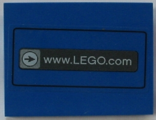 Slope 10 6 x 8 with www.LEGO.com Pattern (Sticker) - Set 3432