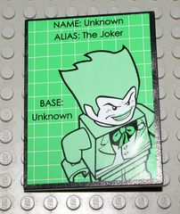 Slope 10 6 x 8 with Batman Joker Pattern (Sticker) - Set 7783