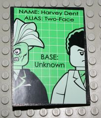 Slope 10 6 x 8 with Batman Two-Face Pattern (Sticker) - Set 7783