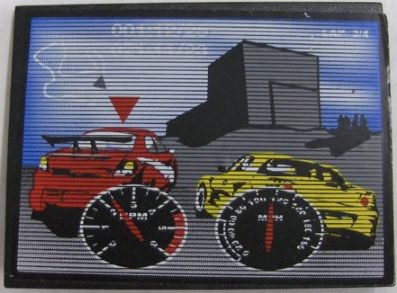 Slope 10 6 x 8 with Racing Cars RPM & MPH on Monitor Pattern (Sticker) - Set 8682