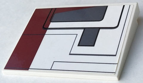 Slope 10 6 x 8 with SW Republic Attack Gunship Pattern Model Left Side (Sticker) - Set 7676