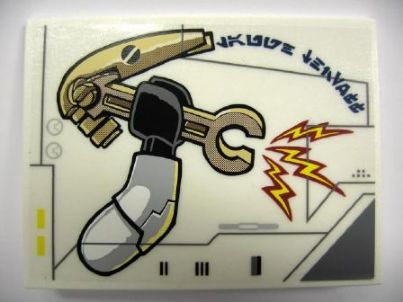 Slope 10 6 x 8 with Battle Droid Head Pattern Model Right Side (Sticker) - Set 10195