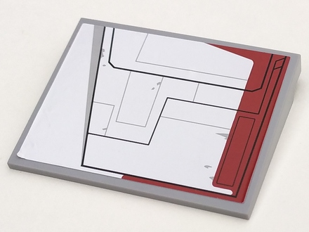 Slope 10 6 x 8 with SW Republic Gunship Pattern Model Right Side (Sticker) - Set 75021