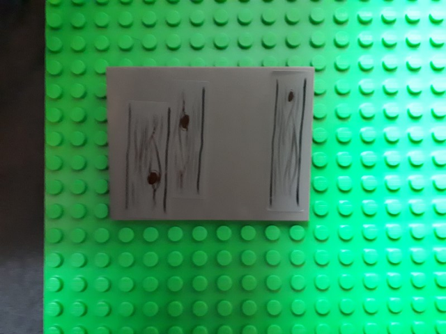 Slope 10 6 x 8 with 3 Dark Bluish Gray Wooden Boards Pattern (Stickers) - Set 79110