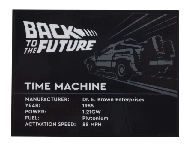 Slope 10 6 x 8 with Back to the Future Time Machine Pattern (Sticker) - Set 10300