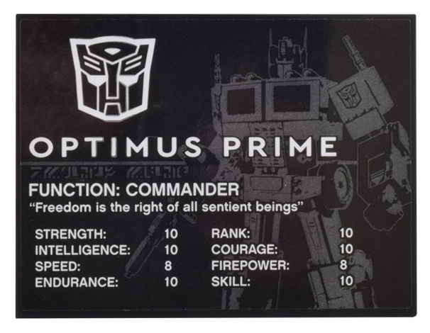 Slope 10 6 x 8 with Optimus Prime Pattern (Sticker) - Set 10302