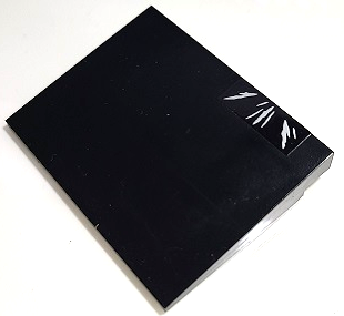 Slope 10 6 x 8 with 3 Sets of Silver Claw Marks on Black Background Pattern Model Left Side (Sticker) - Set 70424