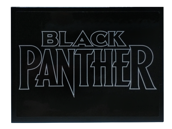 Slope 10 6 x 8 with White Outline 'BLACK PANTHER' Pattern (Sticker) - Set 76215