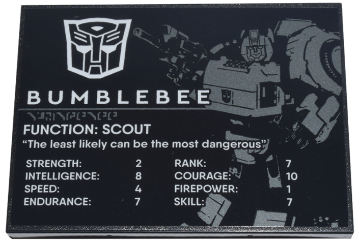 Slope 10 6 x 8 with Transformers Bumblebee Pattern (Sticker) - Set 10338