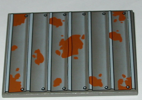 Slope 10 6 x 8 with Rusting Sheet Metal Roof Pattern