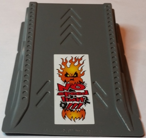 Baseplate, Raised Ramp 9 x 15 x 2 1/3 with Fiery Head and 'NO speed limit !!!' Pattern (Sticker) - Set 8182