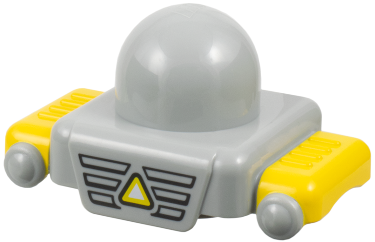 Primo Plate 1 x 1 with Yellow Mudguards with Yellow Triangle Pattern