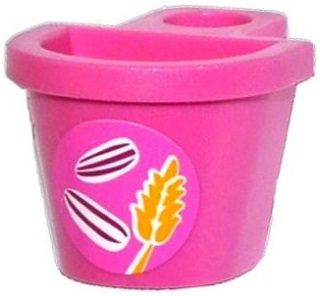 Minifigure Container D-Basket with Seeds and Wheat Spike Pattern (Sticker) - Set 41059