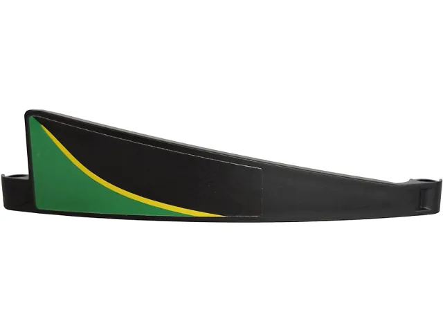 Technic, Panel Curved #52 3 x 13 Tapered Left with Green Panel and Curved Yellow Stripe Pattern (Sticker) - Set 42240