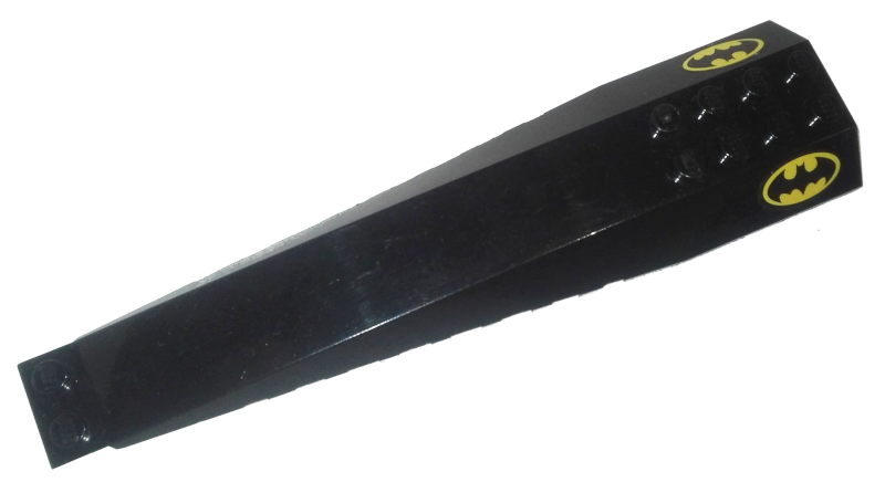 Wedge 16 x 4 Triple Curved with Reinforcements with Batman Logo Pattern on Both Sides (Stickers) - Set 7779