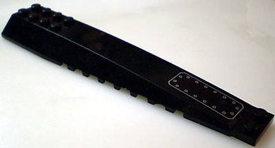 Wedge 16 x 4 Triple Curved with Reinforcements with White Rectangle and Bolts Pattern (Sticker) - Set 7780