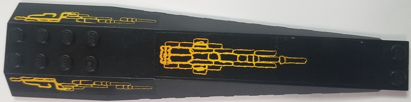 Wedge 16 x 4 Triple Curved with Reinforcements with Atlantis Pattern (Sticker) - Set 8058