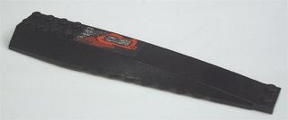 Wedge 16 x 4 Triple Curved with Reinforcements with Red, Dark Red and Silver Circuitry Short Pattern Model Left Side (Sticker) - Set 7721