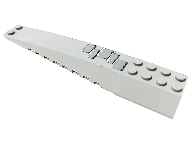 Wedge 16 x 4 Triple Curved with Reinforcements with Bricks Pattern 2 (Sticker) - Set 71040