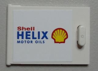 Container, Cupboard 2 x 3 x 2 Door with Red 'Shell', Blue 'HELIX MOTOR OILS', and Shell Logo Pattern (Sticker) - Set 1253-1