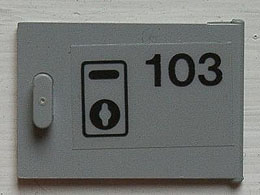 Container, Cupboard 2 x 3 x 2 Door with '103' and Keyhole Pattern (Sticker) - Set 6597