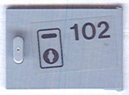 Container, Cupboard 2 x 3 x 2 Door with '102' and Keyhole Pattern (Sticker) - Set 6597
