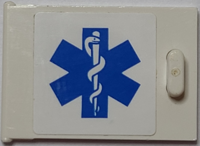 Container, Cupboard 2 x 3 x 2 Door with EMT Star of Life to Left of Handle Pattern (Sticker) - Set 7902