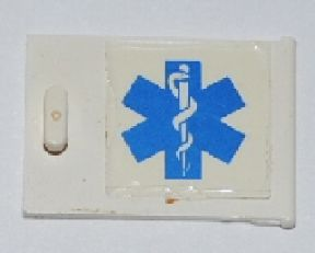 Container, Cupboard 2 x 3 x 2 Door with EMT Star of Life to Right of Handle Pattern (Sticker) - Sets 7726 / 7902
