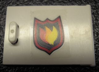 Container, Cupboard 2 x 3 x 2 Door with Fire Logo Pattern Model Left Side (Sticker) - Set 7239