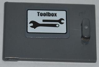 Container, Cupboard 2 x 3 x 2 Door with 'Toolbox' and 2 Wrenches Pattern Model Left Side (Sticker) - Set 9457
