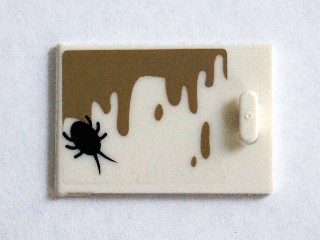 Container, Cupboard 2 x 3 x 2 Door with Dark Tan Drips and Black Insect Pattern (Sticker) - Set 75904